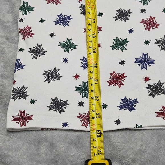 Vintage 90s Laura Gayle Snowflake Turtleneck Christmas Size Med Green Red White - Picture 4 of 8